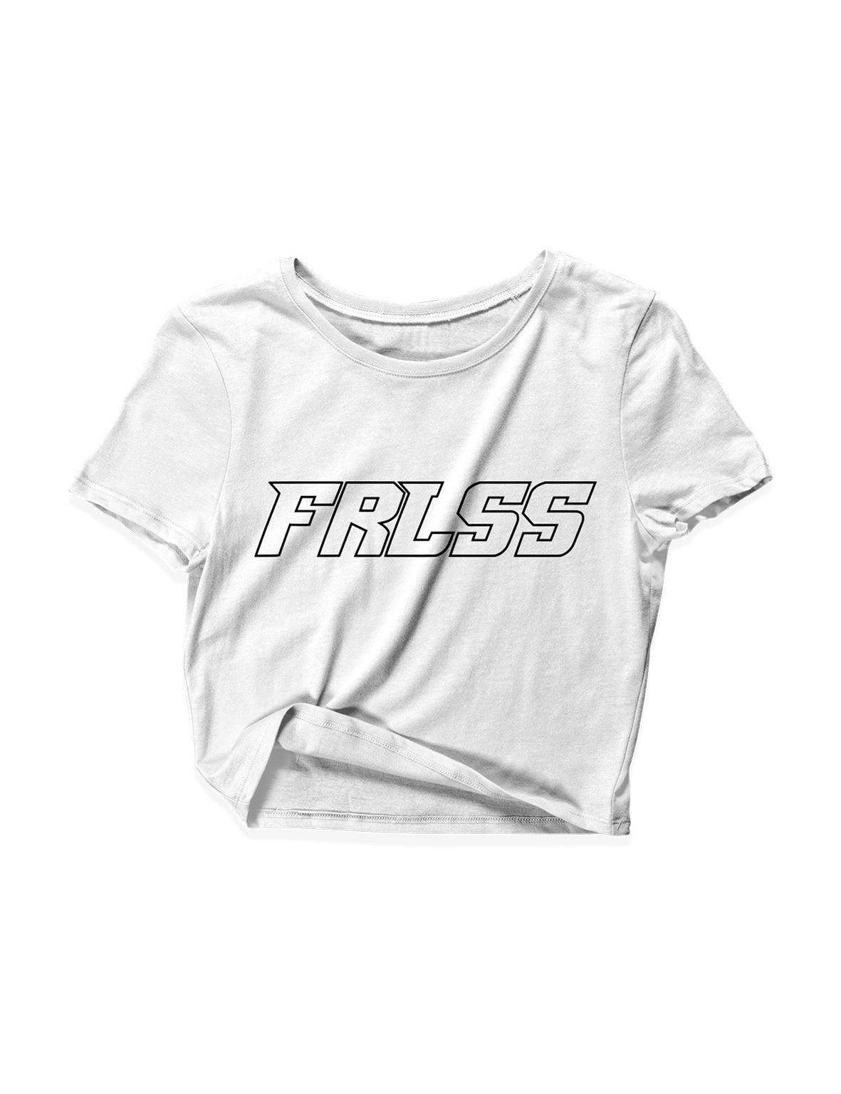 Ladies Black Crop Tops - Flagship Outlined - FRLSS - AMRAP INDUSTRIES