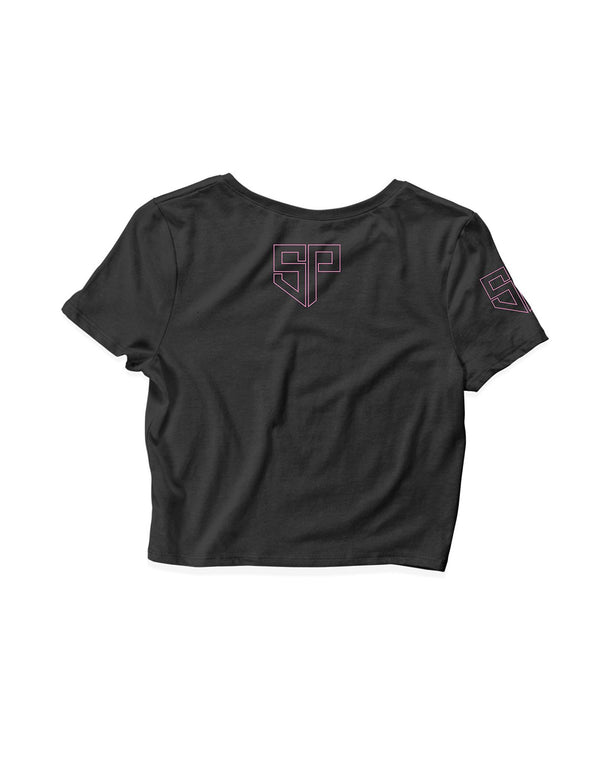 Ladies Black Crop Tops - Flagship Pink - Smit Performance - AMRAP INDUSTRIES