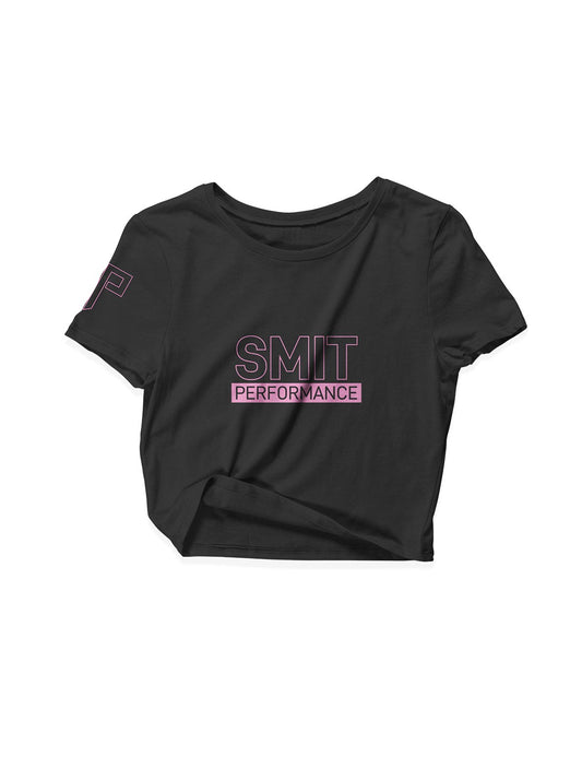 Ladies Black Crop Tops - Flagship Pink - Smit Performance - AMRAP INDUSTRIES