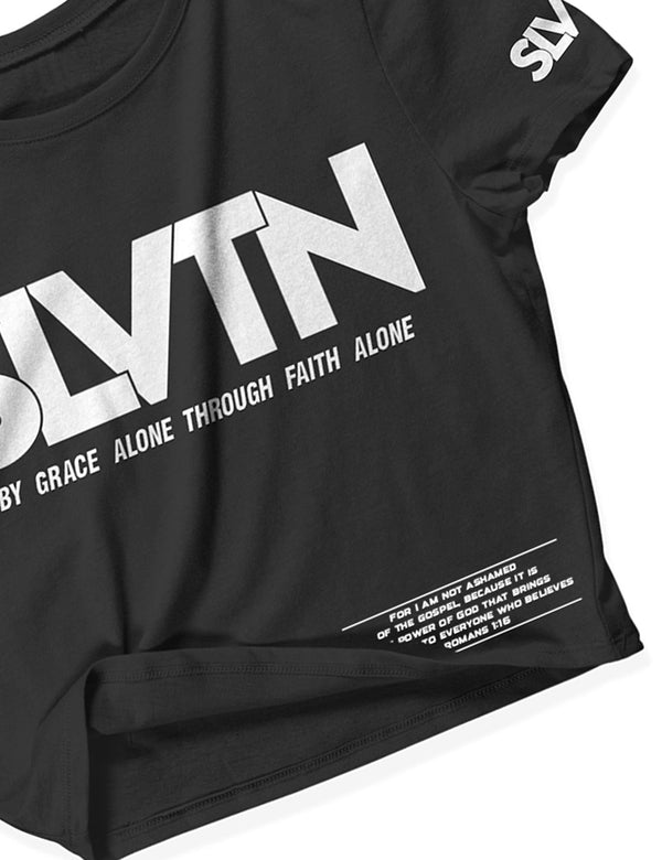 Ladies Black Crop Tops - Flagship - SLVTN - AMRAP INDUSTRIES