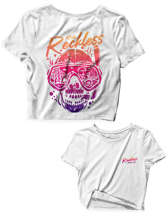 Ladies Black Crop Tops - Go Diving - Reckless Ride Co - AMRAP INDUSTRIES