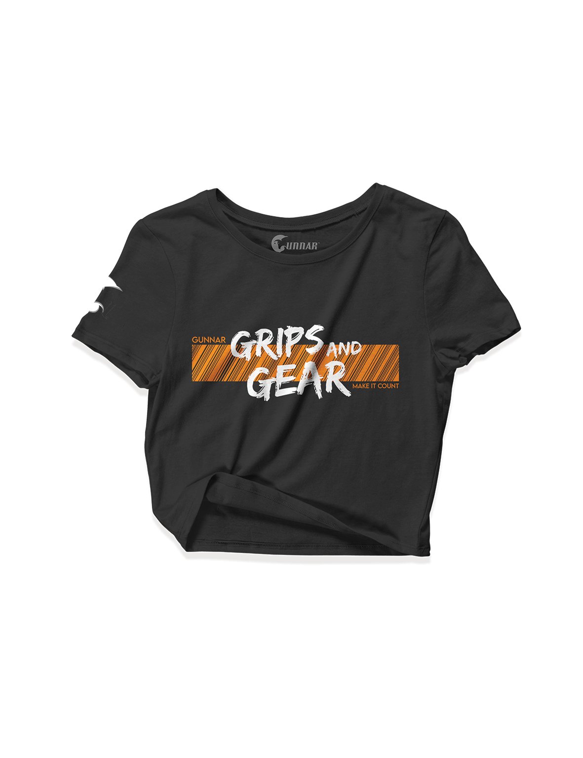 Ladies Black Crop Tops - Grips and Gear - Gunnar - AMRAP INDUSTRIES