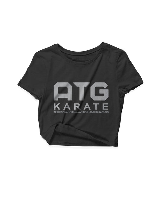 Ladies Black Crop Tops - Karate - ATG Fitness - AMRAP INDUSTRIES