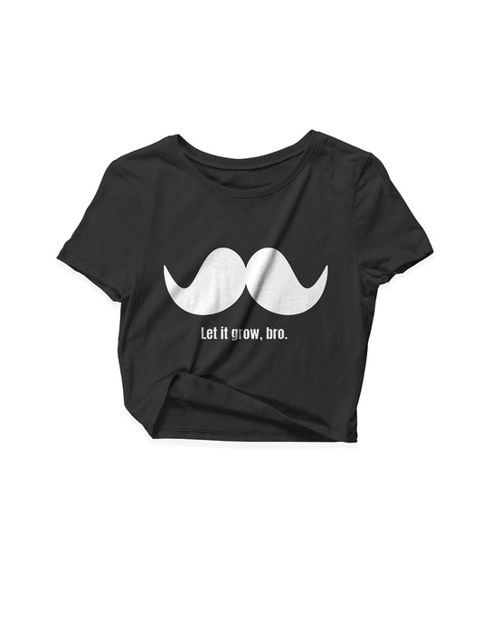 Ladies Black Crop Tops - Let it grow, Bro - CrossFit Ballito - AMRAP INDUSTRIES