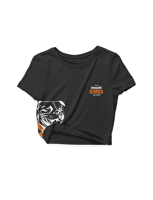 Ladies Black Crop Tops - Mascot - CrossFit Kimba - AMRAP INDUSTRIES