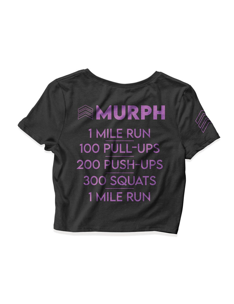 Ladies Black Crop Tops - Murph - Greenzone - AMRAP INDUSTRIES