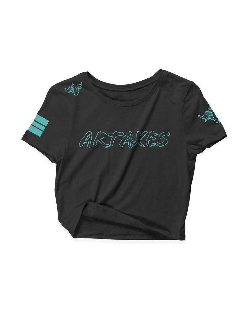 Ladies Black Crop Tops - Outlined - Artaxes - AMRAP INDUSTRIES