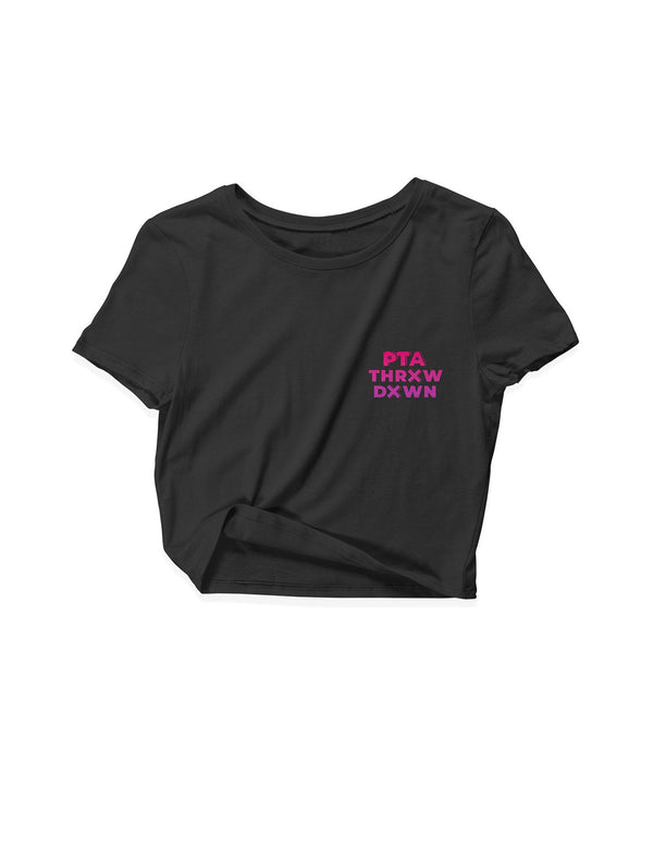 Ladies Black Crop Tops - Pretoria Map - PTA Throwdown - AMRAP INDUSTRIES