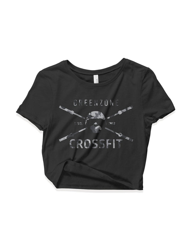 Ladies Black Crop Tops - Snatch - Greenzone - AMRAP INDUSTRIES