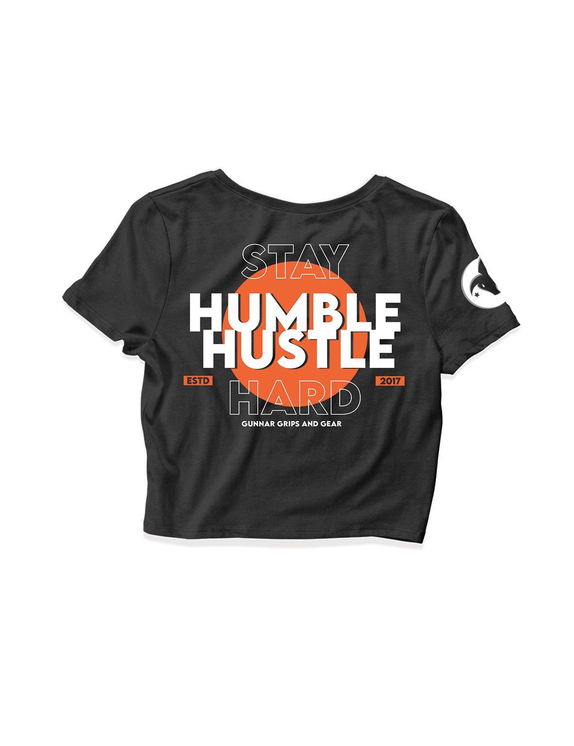 Ladies Black Crop Tops - Stay Humble - Gunnar - AMRAP INDUSTRIES