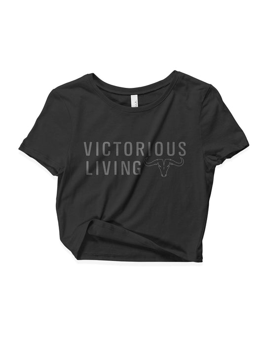 Ladies Black Crop Tops - Victorious Living - Kingsley - AMRAP INDUSTRIES