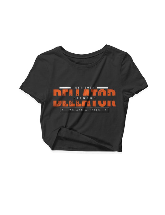 Ladies Black Crop Tops - We are a Tribe - Bellator Fitness - AMRAP INDUSTRIES