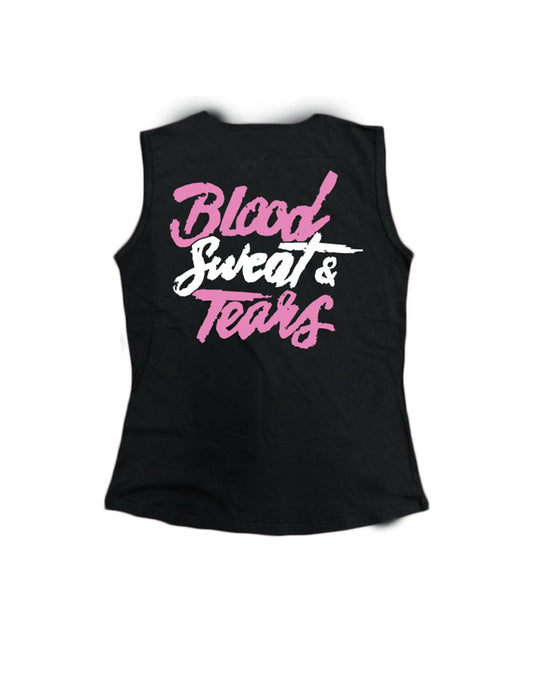 Ladies Everyday Tank Tops - Blood Sweat Tears Pink - Crossfit BST - AMRAP INDUSTRIES