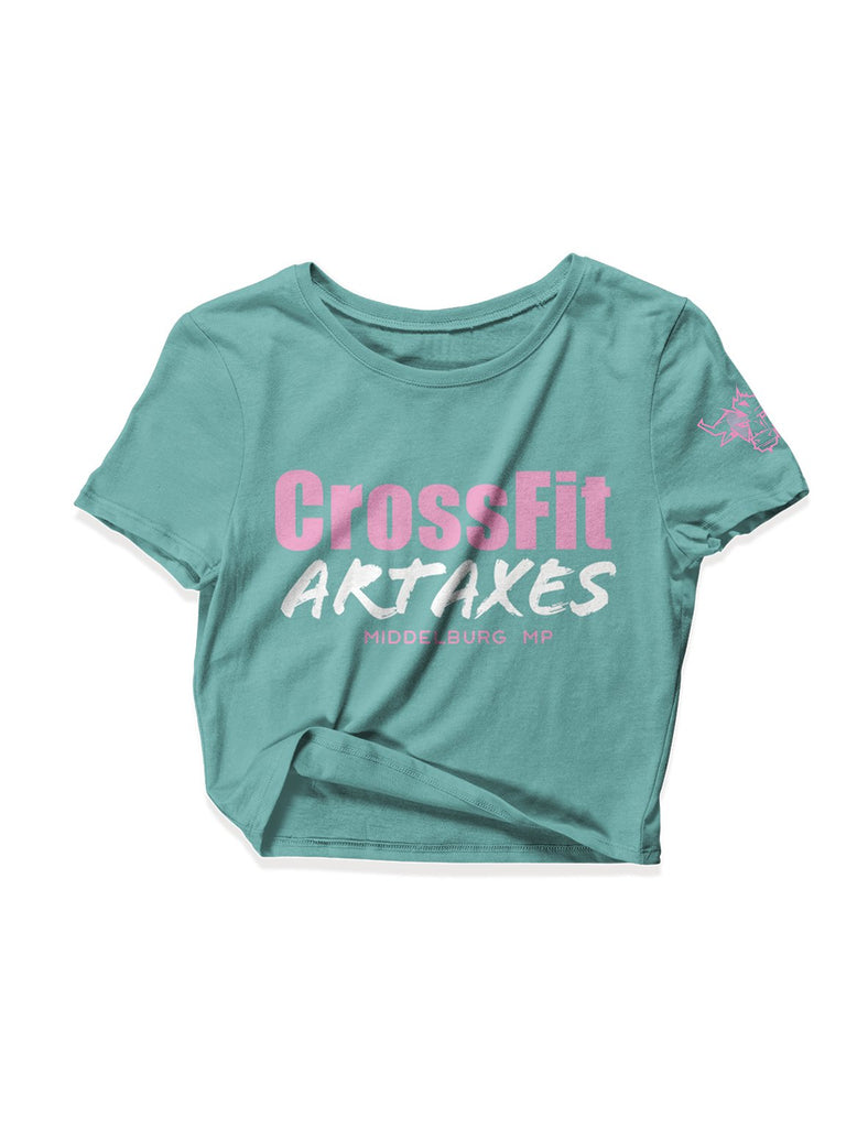 Ladies Sage Crop Tops - Crossfit Artaxes - AMRAP INDUSTRIES