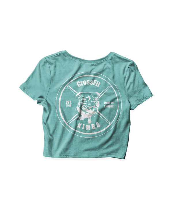 Ladies Sage Crop Tops - Flagship - CrossFit Kimba - AMRAP INDUSTRIES