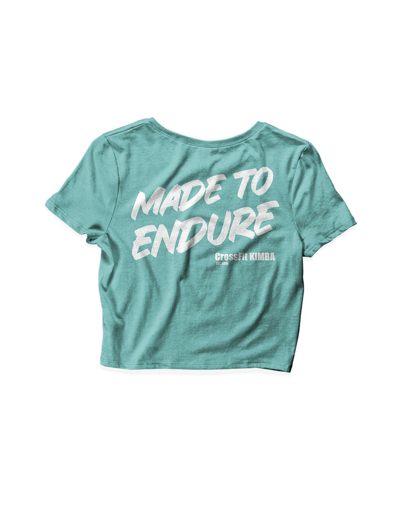 Ladies Sage Crop Tops - Made to Endure - CrossFit Kimba - AMRAP INDUSTRIES