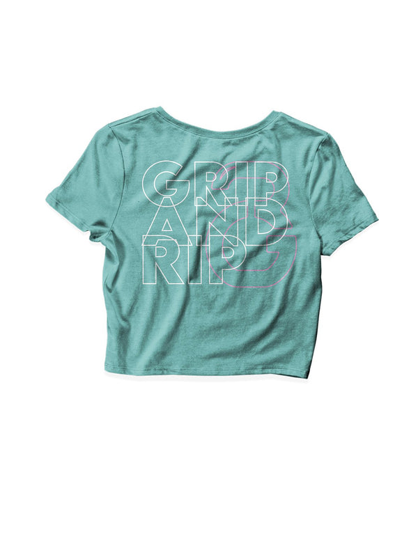 Ladies Sage Crop Tops - Outlined - Grip and Rip - AMRAP INDUSTRIES