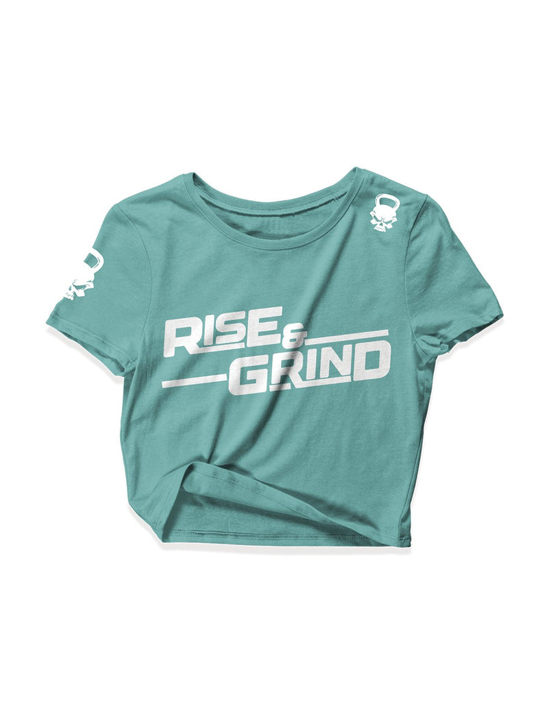 Ladies Sage Crop Tops - Rise & Grind - RAG - AMRAP INDUSTRIES