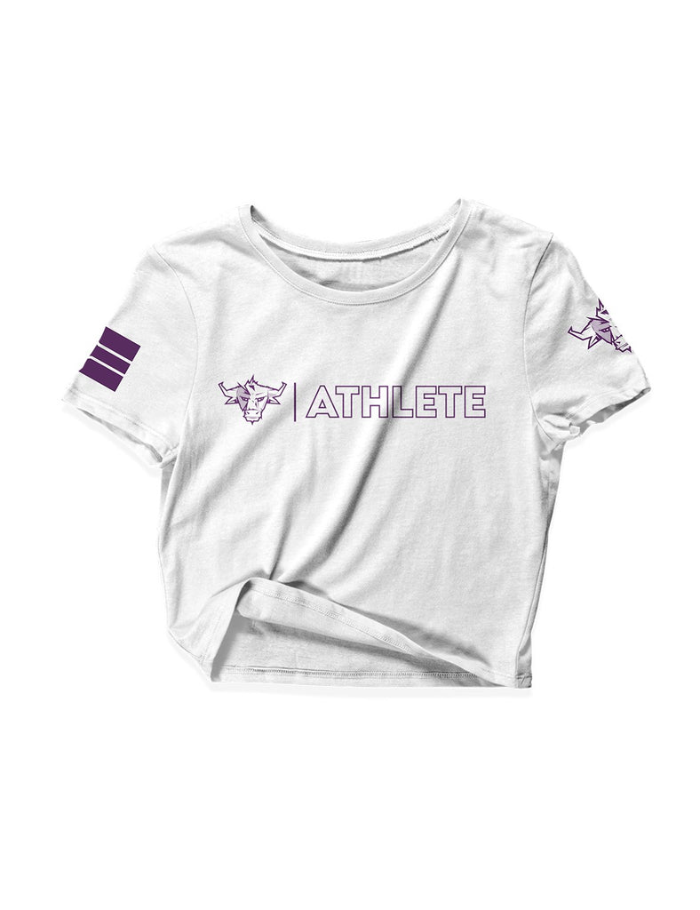 Ladies White Crop Tops - Athlete - Artaxes - AMRAP INDUSTRIES