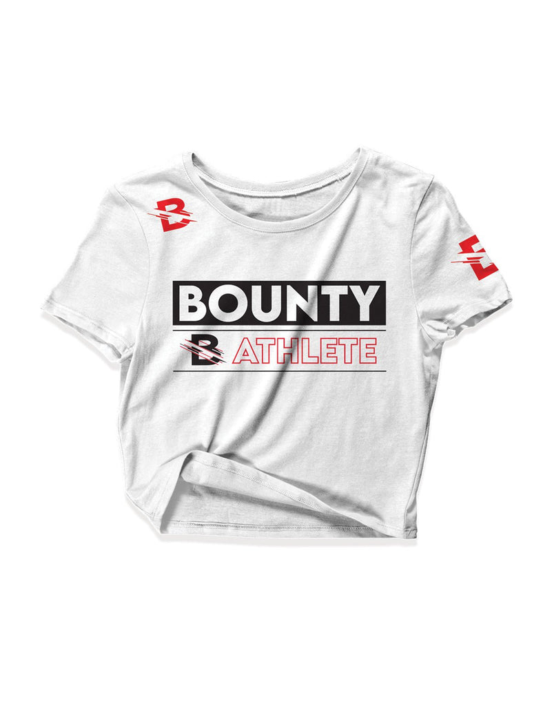 Ladies White Crop Tops - Athlete - Bounty - AMRAP INDUSTRIES