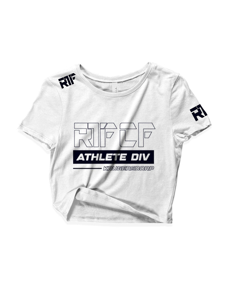 Ladies White Crop Tops - Athlete - RTF CF - AMRAP INDUSTRIES