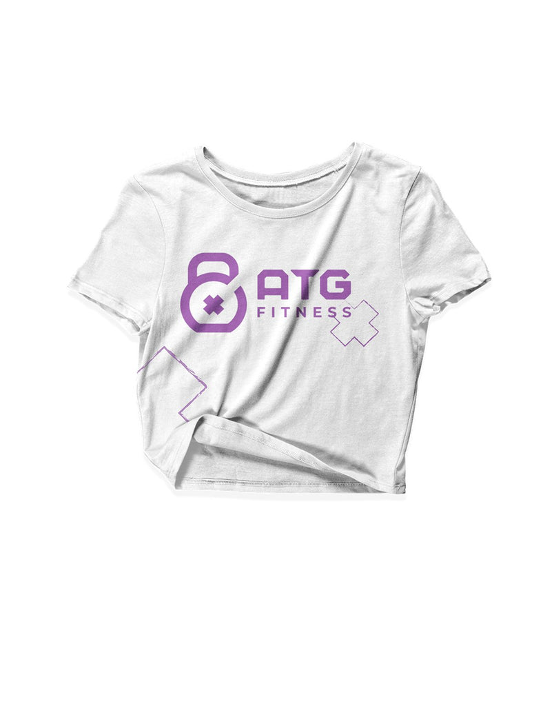 Ladies White Crop Tops - Cross - ATG Fitness - AMRAP INDUSTRIES