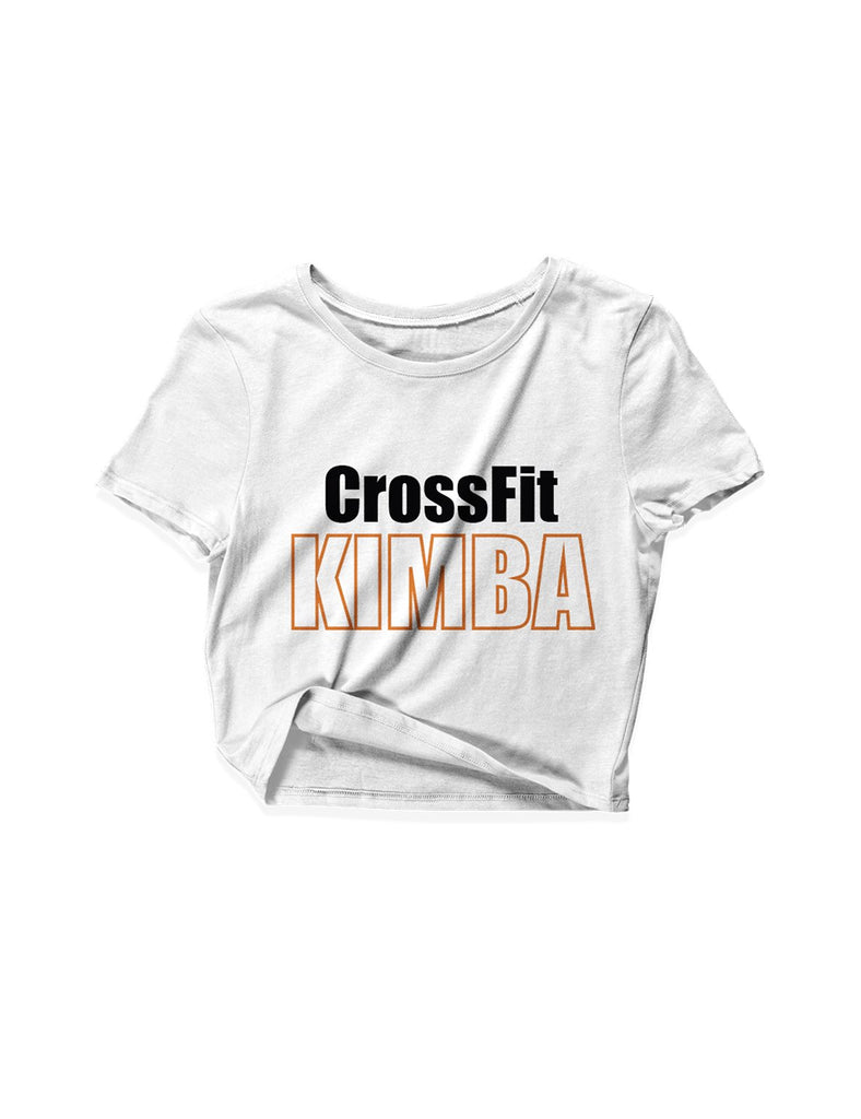 Ladies White Crop Tops - CrossFit Kimba - AMRAP INDUSTRIES