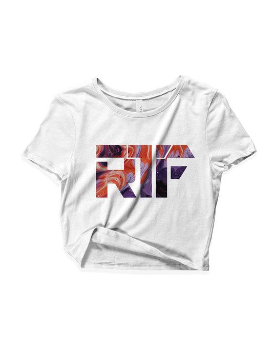 Ladies White Crop Tops - Fitness - RTF CF - AMRAP INDUSTRIES