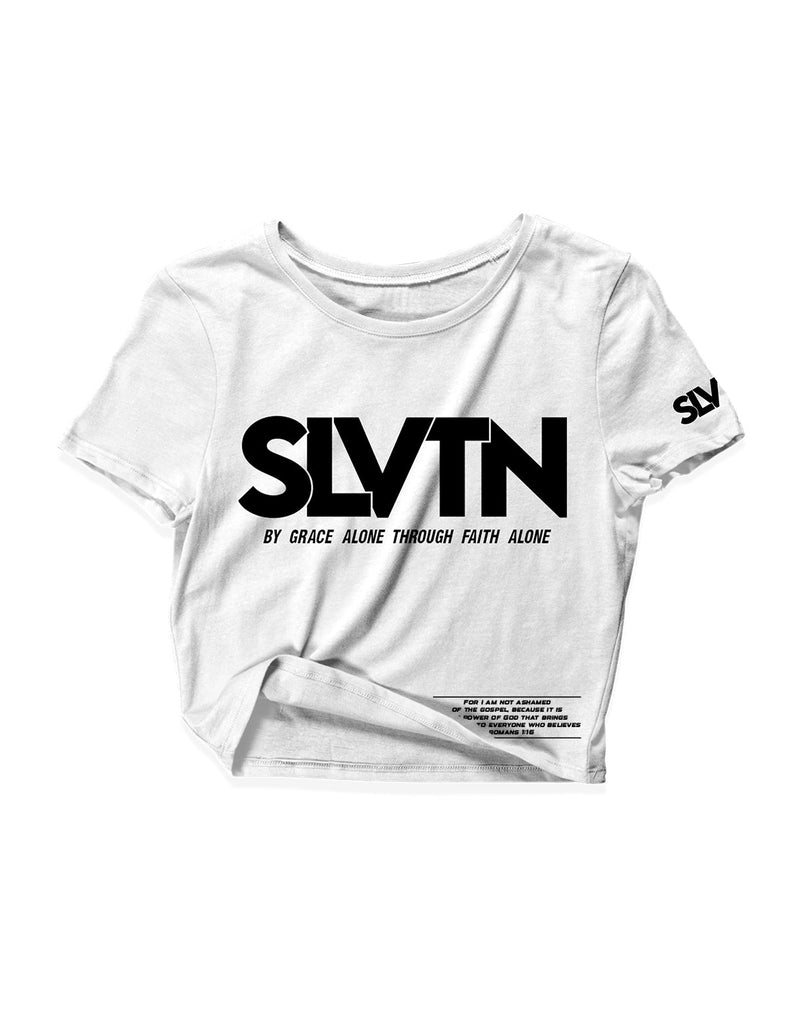 Ladies White Crop Tops - Flagship - SLVTN - AMRAP INDUSTRIES