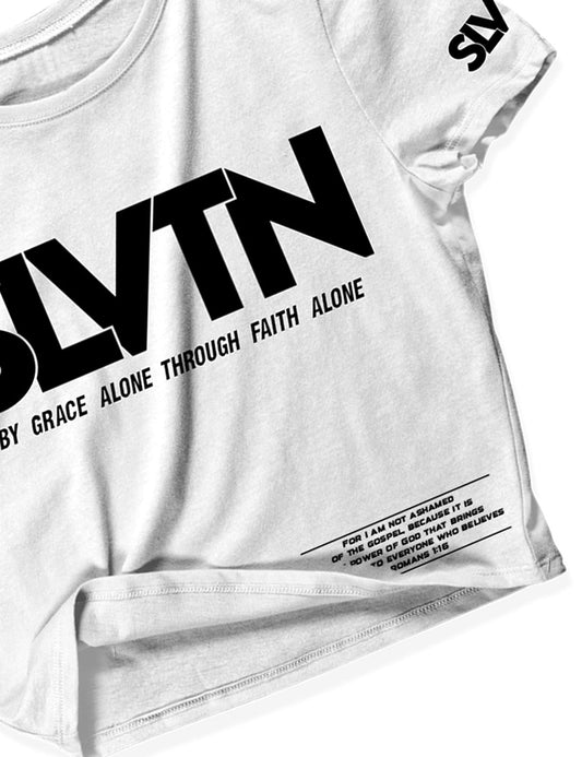 Ladies White Crop Tops - Flagship - SLVTN - AMRAP INDUSTRIES