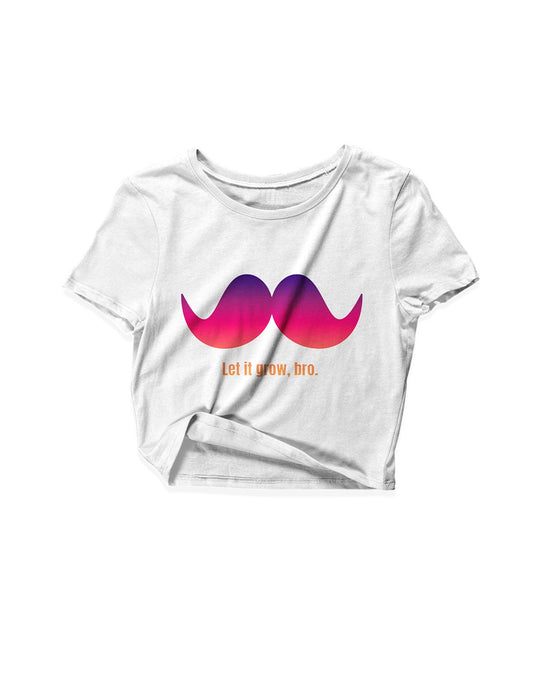 Ladies White Crop Tops - Let it grow, Bro - CrossFit Ballito - AMRAP INDUSTRIES