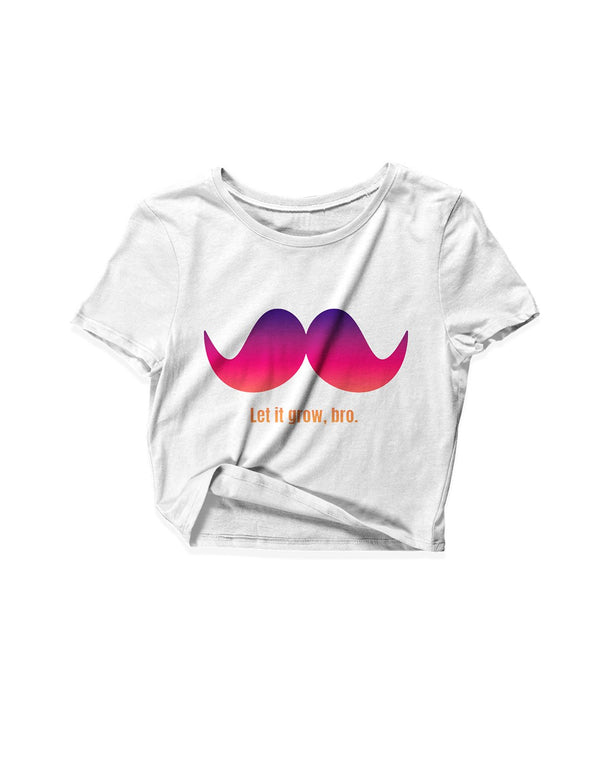 Ladies White Crop Tops - Let it grow, Bro - CrossFit Ballito - AMRAP INDUSTRIES