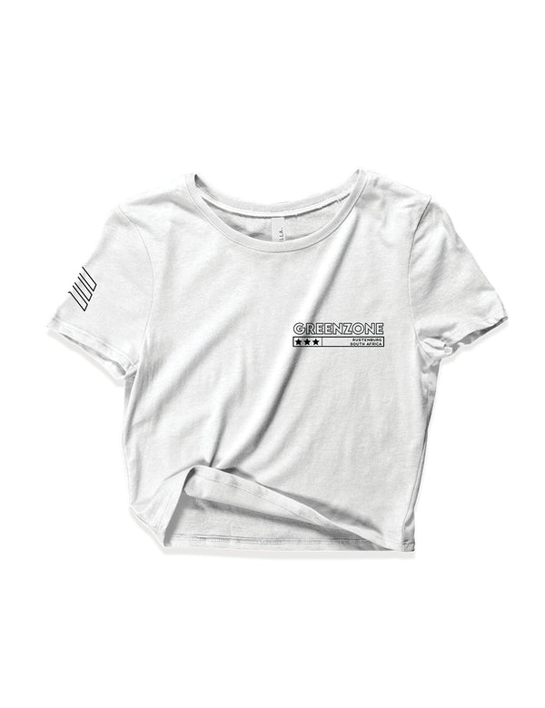 Ladies White Crop Tops - Murph - Greenzone - AMRAP INDUSTRIES