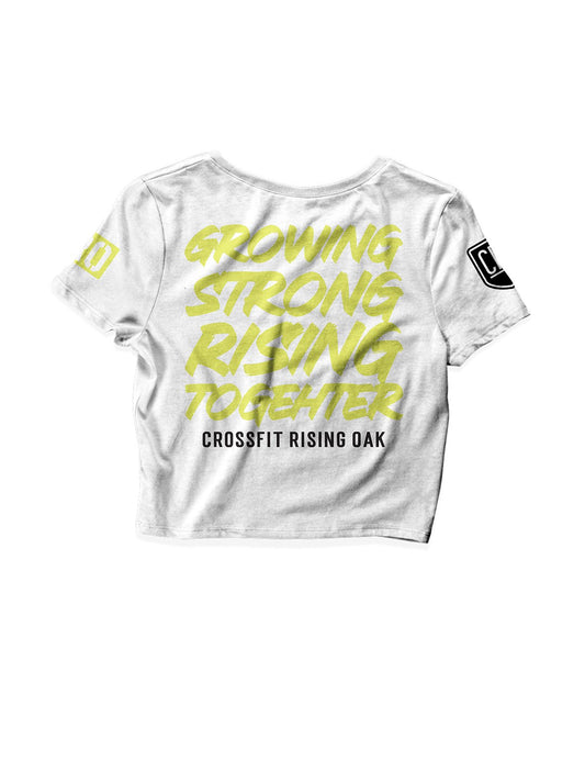 Ladies White Crop Tops - The Open 24 - CrossFit Rising Oak - AMRAP INDUSTRIES