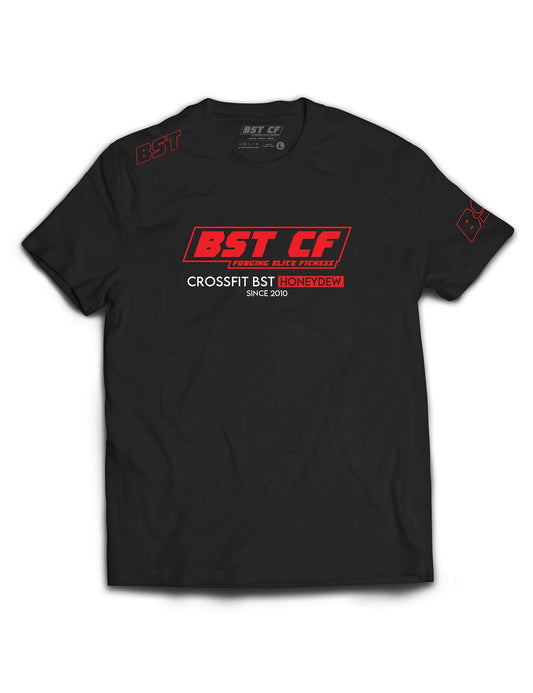 Universal Black Premium Tee - Athlete Div Red - Crossfit BST - AMRAP INDUSTRIES