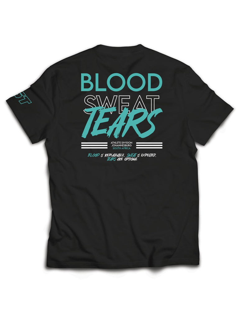 Universal Black Premium Tee - Athlete Div Turquoise - Crossfit BST - AMRAP INDUSTRIES