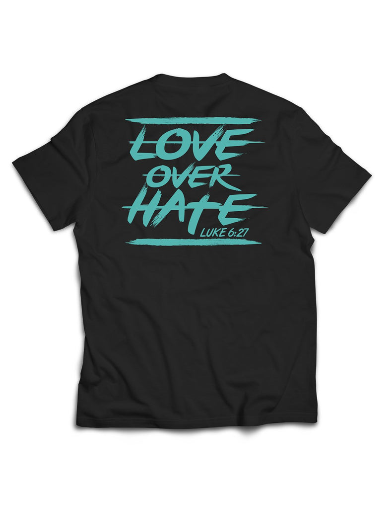 Universal Black Premium Tee - Love over Hate - Grip and Rip - AMRAP INDUSTRIES