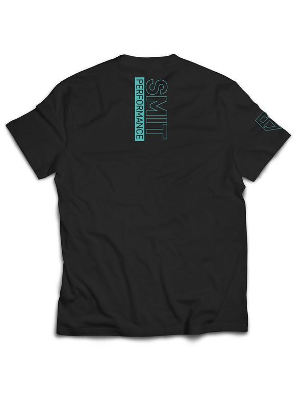 Universal Black Premium Tee - Outlined Turq - Smit Performance - AMRAP INDUSTRIES