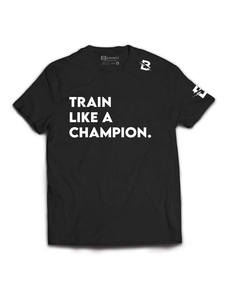 Universal Black Premium Tee - Train like a Champion - Bounty - AMRAP INDUSTRIES