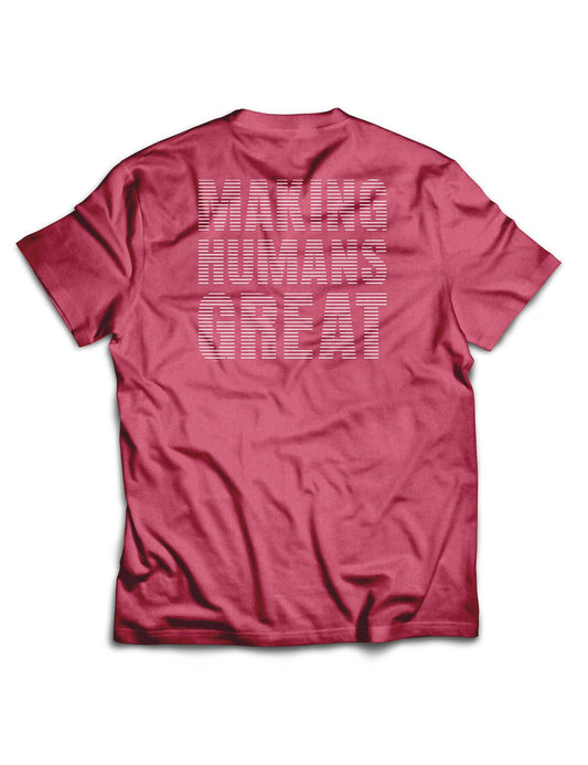 Universal Burgundy Melange Premium Tee - Faded Lines - CrossFit Ballito - AMRAP INDUSTRIES