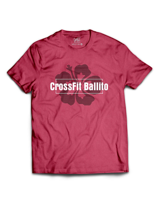 Universal Burgundy Melange Premium Tee - Faded Lines - CrossFit Ballito - AMRAP INDUSTRIES