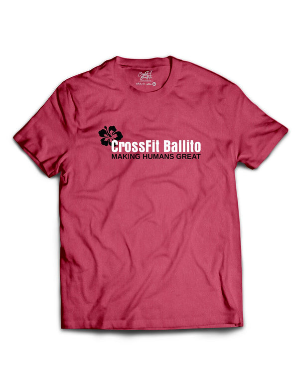 Universal Burgundy Melange Premium Tee - Good Vibes Only - CrossFit Ballito - AMRAP INDUSTRIES