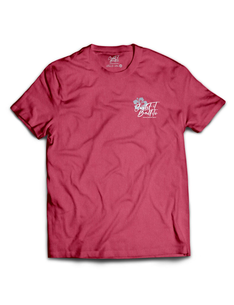 Universal Burgundy Melange Premium Tee - Outlined - CrossFit Ballito - AMRAP INDUSTRIES