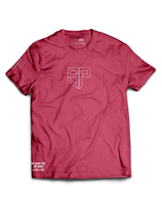 Universal Burgundy Melange Premium Tee - Outlined - Smit Performance - AMRAP INDUSTRIES