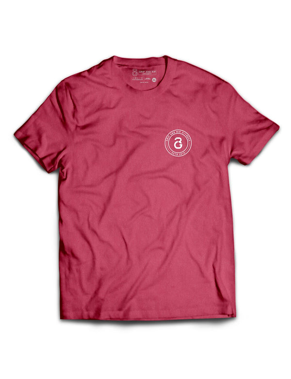 Universal Burgundy Melange Premium Tee - Stay Humble - Grip and Rip - AMRAP INDUSTRIES