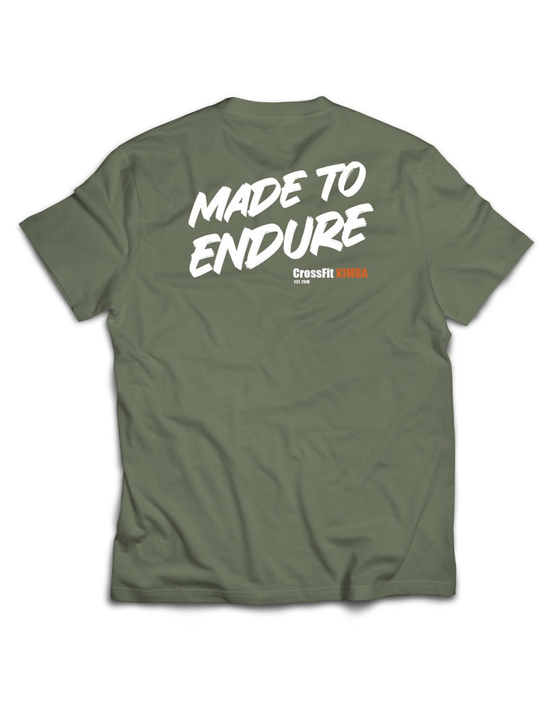 Universal Khaki Premium Tee - Made to Endure - CrossFit Kimba - AMRAP INDUSTRIES