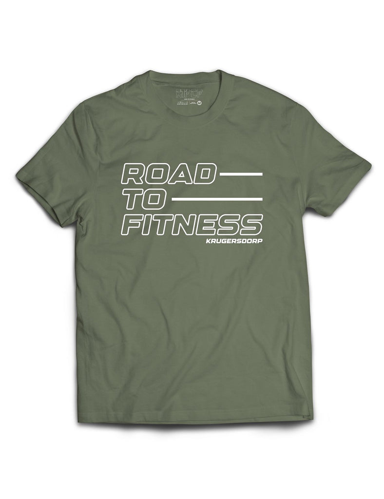 Universal Khaki Premium Tee - Road to Fitness -RTF CF - AMRAP INDUSTRIES