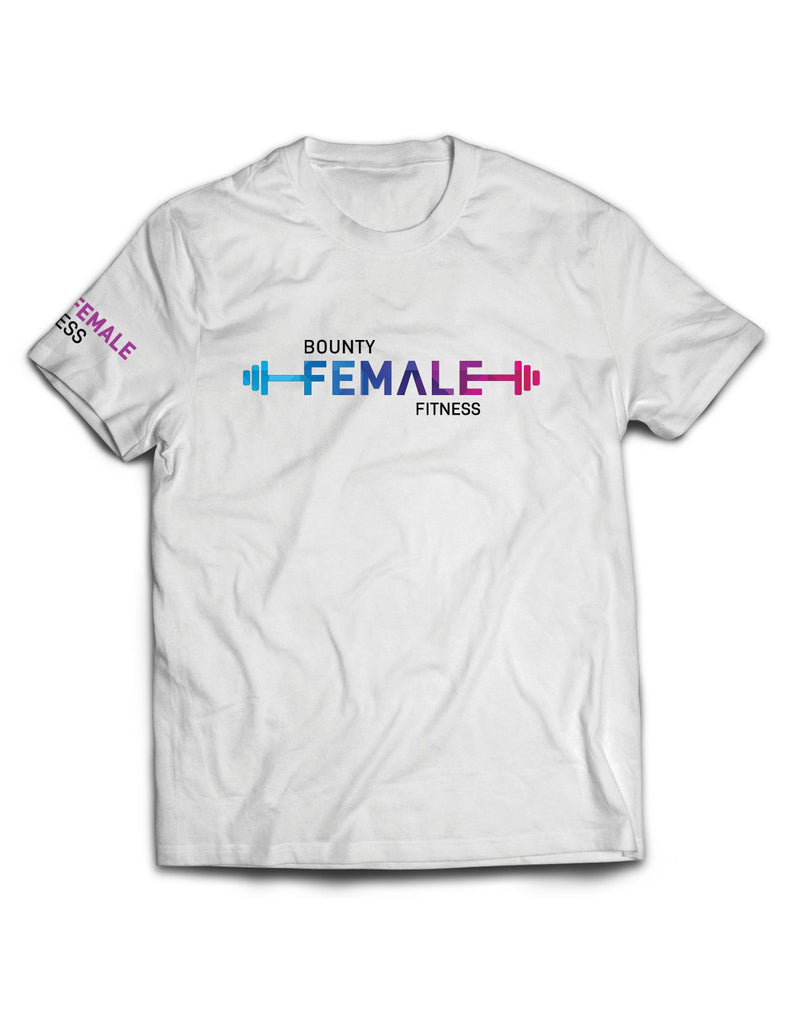 Universal White Premium Tee - Flagship - Bounty Female Fitness - AMRAP INDUSTRIES