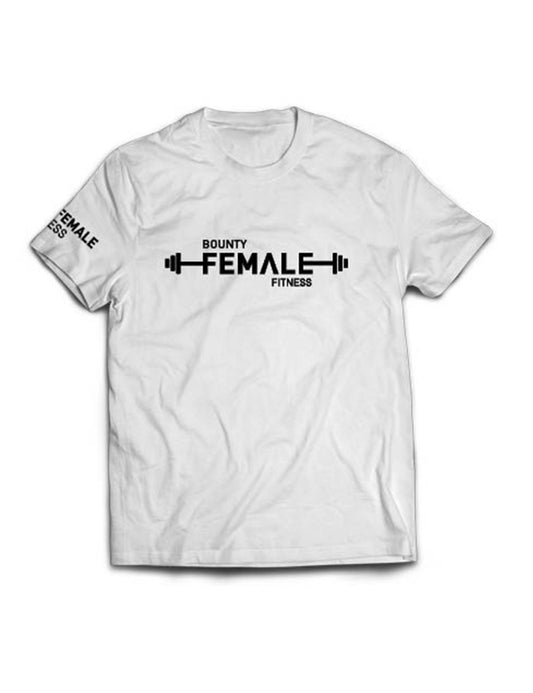 Universal White Premium Tee - Flagship Solid - Bounty Female Fitness - AMRAP INDUSTRIES