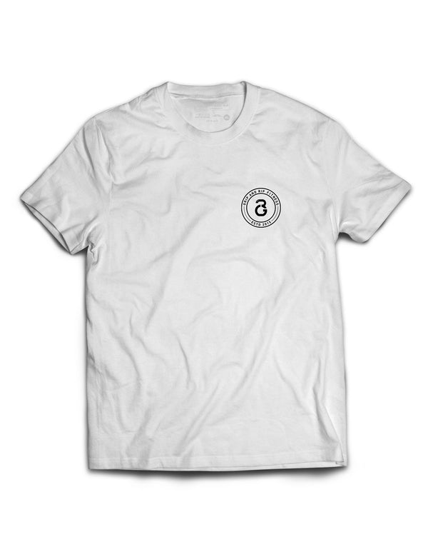 Universal White Premium Tee - Love over Hate - Grip and Rip - AMRAP INDUSTRIES